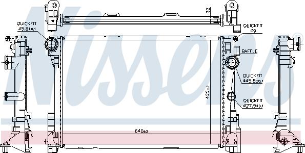 Nissens 627012 - Радиатор, охлаждение двигателя avtokuzovplus.com.ua