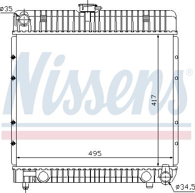 Nissens 62710 - Радіатор, охолодження двигуна autocars.com.ua