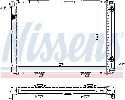 Nissens 62721A - Радіатор, охолодження двигуна autocars.com.ua