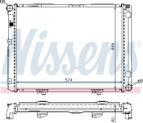 Nissens 62731A - Радіатор, охолодження двигуна autocars.com.ua