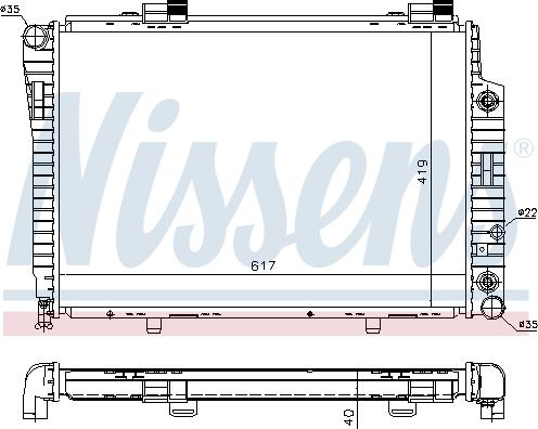 Nissens 62749A - Радіатор, охолодження двигуна autocars.com.ua