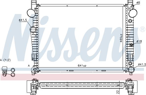 Nissens 62771A - Радіатор, охолодження двигуна autocars.com.ua