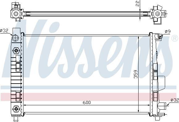 Nissens 62781A - Радіатор, охолодження двигуна autocars.com.ua