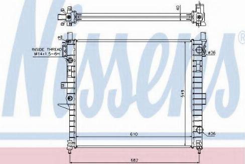 Nissens 62787 - Радиатор, охлаждение двигателя avtokuzovplus.com.ua