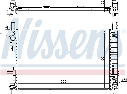 Nissens 62799A - Радіатор, охолодження двигуна autocars.com.ua