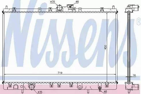 Nissens 62806A - Радіатор, охолодження двигуна autocars.com.ua