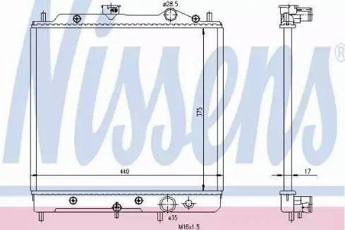 Nissens 62817 - Радіатор, охолодження двигуна autocars.com.ua