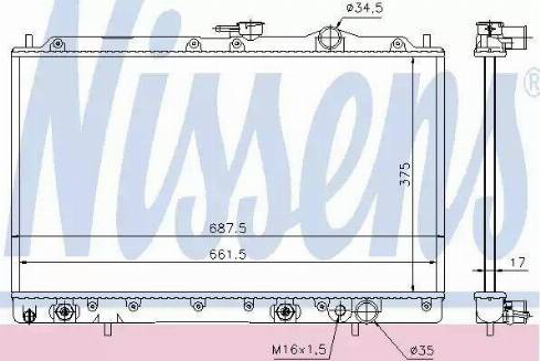 Nissens 62832 - Радіатор, охолодження двигуна autocars.com.ua