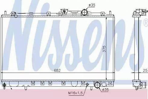 Nissens 62843 - Радіатор, охолодження двигуна autocars.com.ua