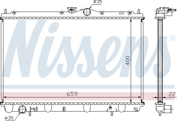 Nissens 62857A - Радиатор, охлаждение двигателя autodnr.net