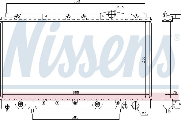 Nissens 62865 - Радіатор, охолодження двигуна autocars.com.ua