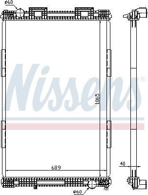 Nissens 628720 - Радіатор, охолодження двигуна autocars.com.ua