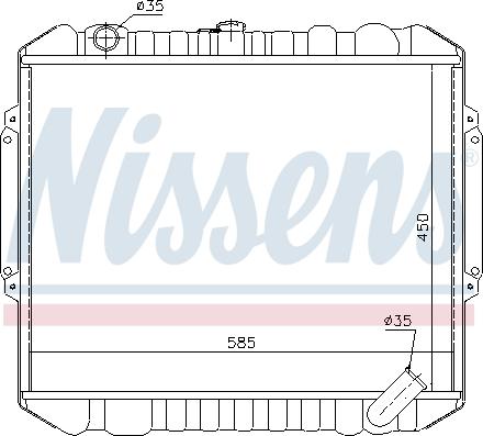 Nissens 628953 - Радіатор, охолодження двигуна autocars.com.ua