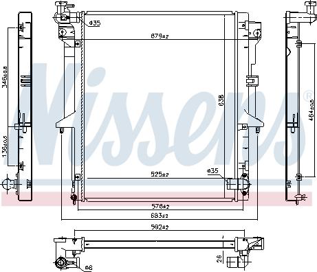 Nissens 628965 - Радіатор, охолодження двигуна autocars.com.ua