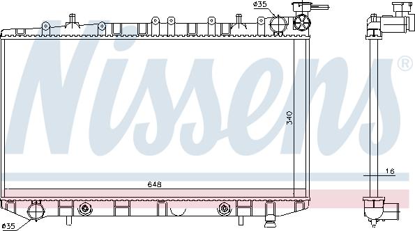 Nissens 629731 - Радіатор, охолодження двигуна autocars.com.ua