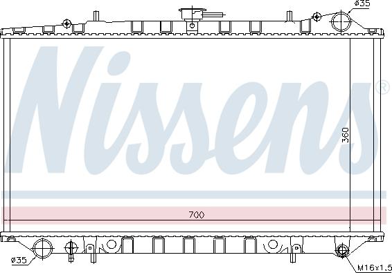 Nissens 62977 - Радіатор, охолодження двигуна autocars.com.ua