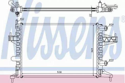 Nissens 63007A - Радиатор, охлаждение двигателя avtokuzovplus.com.ua