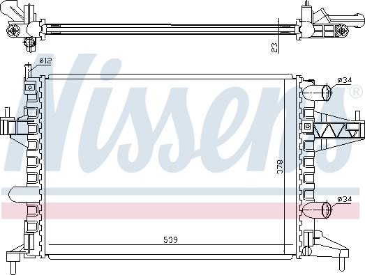 Nissens 690459 - Радиатор, охлаждение двигателя avtokuzovplus.com.ua