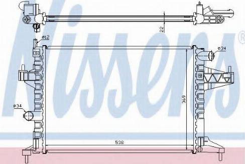 Nissens 63008A - Радіатор, охолодження двигуна autocars.com.ua