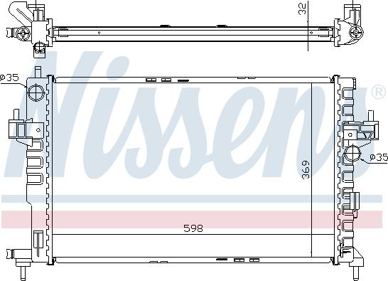 Nissens 63009A - Радіатор, охолодження двигуна autocars.com.ua