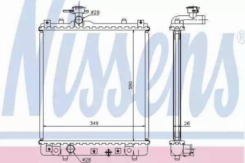 Nissens 63014 - Радіатор, охолодження двигуна autocars.com.ua