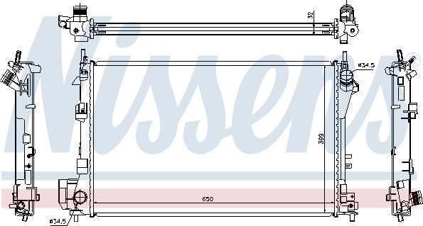 Nissens 63022A - Радиатор, охлаждение двигателя avtokuzovplus.com.ua