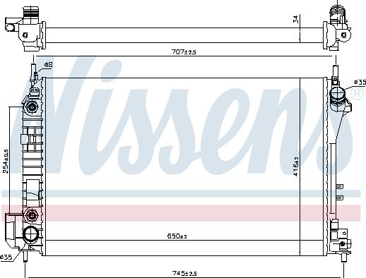 Nissens 63023 - Радиатор, охлаждение двигателя avtokuzovplus.com.ua