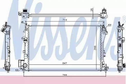 Nissens 63024 - Радиатор, охлаждение двигателя avtokuzovplus.com.ua