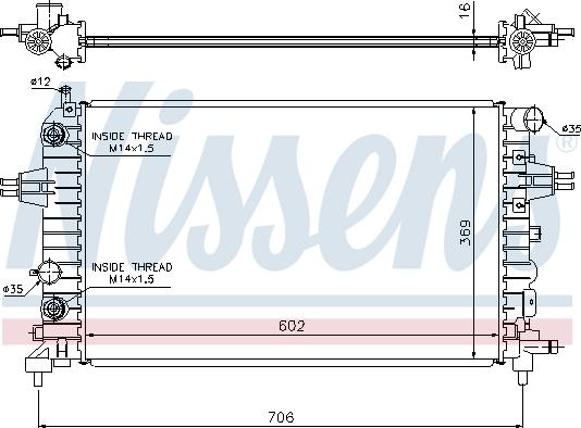 Nissens 699250 - Радиатор, охлаждение двигателя avtokuzovplus.com.ua