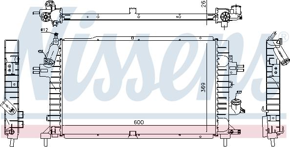 Nissens 63029A - Радиатор, охлаждение двигателя avtokuzovplus.com.ua