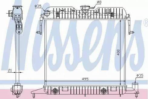 Nissens 63041 - Радіатор, охолодження двигуна autocars.com.ua