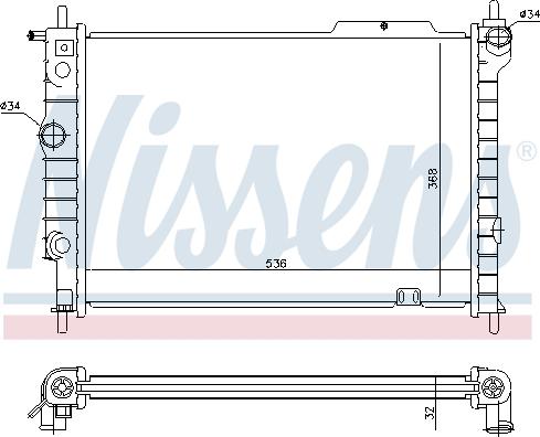 Nissens 694900 - Радиатор, охлаждение двигателя autodnr.net