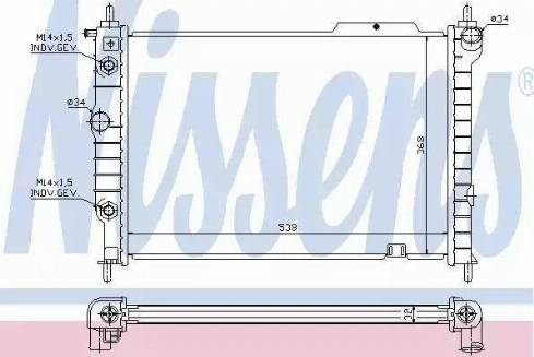 Nissens 63061A - Радіатор, охолодження двигуна autocars.com.ua