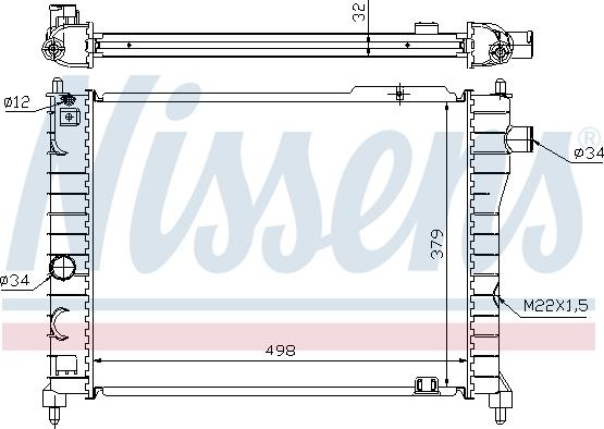 Nissens 63062A - Радіатор, охолодження двигуна autocars.com.ua