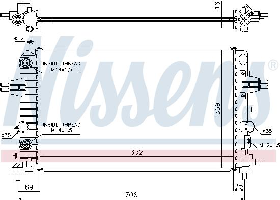 Nissens 630702 - Радiатор autocars.com.ua