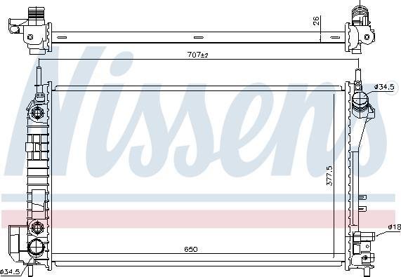 Nissens 630703 - Радiатор autocars.com.ua