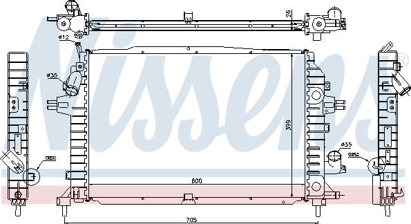 Nissens 630705 - Радіатор охолодження autocars.com.ua