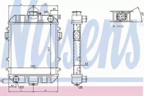 Nissens 63070 - Радіатор, охолодження двигуна autocars.com.ua