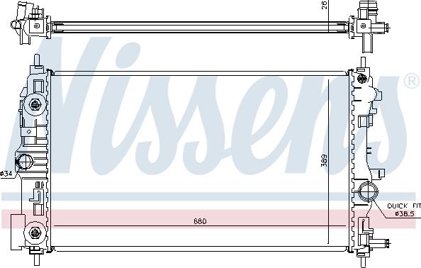 Nissens 630723 - Радиатор, охлаждение двигателя autodnr.net