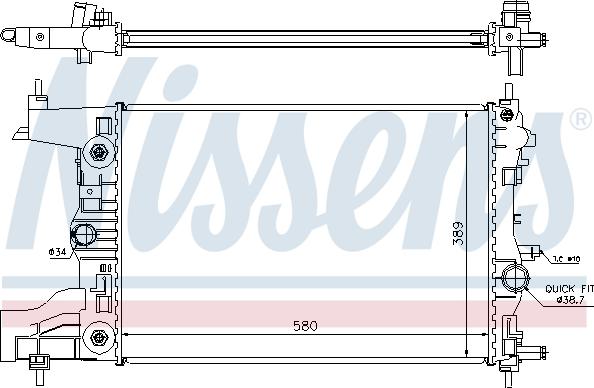 Nissens 630728 - Радиатор, охлаждение двигателя avtokuzovplus.com.ua