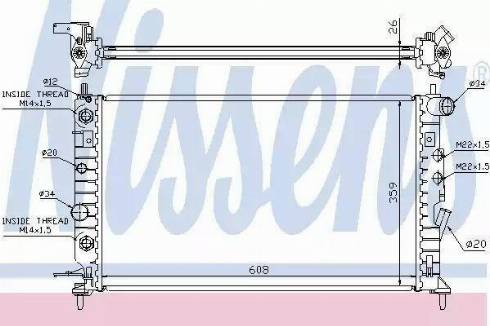 Nissens 63078A - Радиатор, охлаждение двигателя avtokuzovplus.com.ua