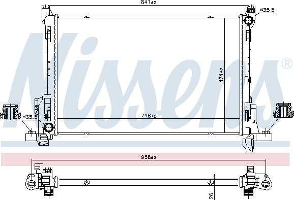 Nissens 630792 - Радиатор, охлаждение двигателя avtokuzovplus.com.ua