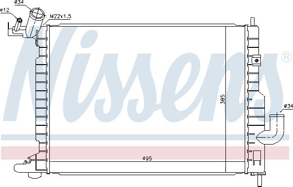 Nissens 63082 - Радіатор, охолодження двигуна autocars.com.ua