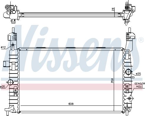 Nissens 63096 - Радіатор охолодження autocars.com.ua