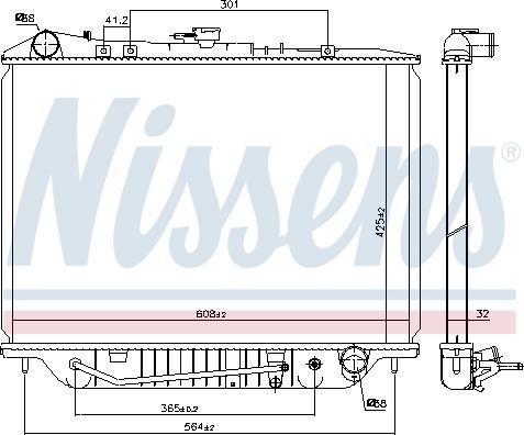 Nissens 63117 - Радіатор, охолодження двигуна autocars.com.ua