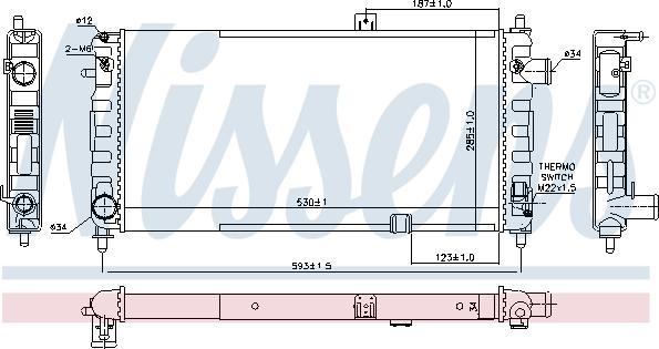 Nissens 698695 - Радіатор, охолодження двигуна autocars.com.ua