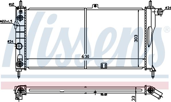 Nissens 694515 - Радіатор, охолодження двигуна autocars.com.ua