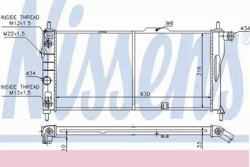 Nissens 63281 - Радіатор, охолодження двигуна autocars.com.ua