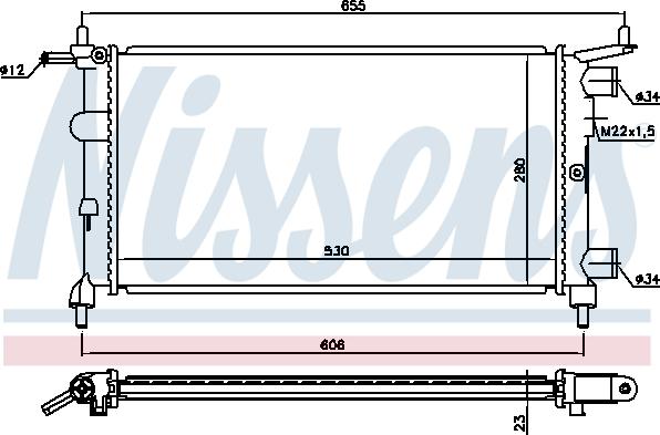 Nissens 63290 - Радіатор, охолодження двигуна autocars.com.ua