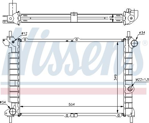 Nissens 63291A - Радіатор, охолодження двигуна autocars.com.ua